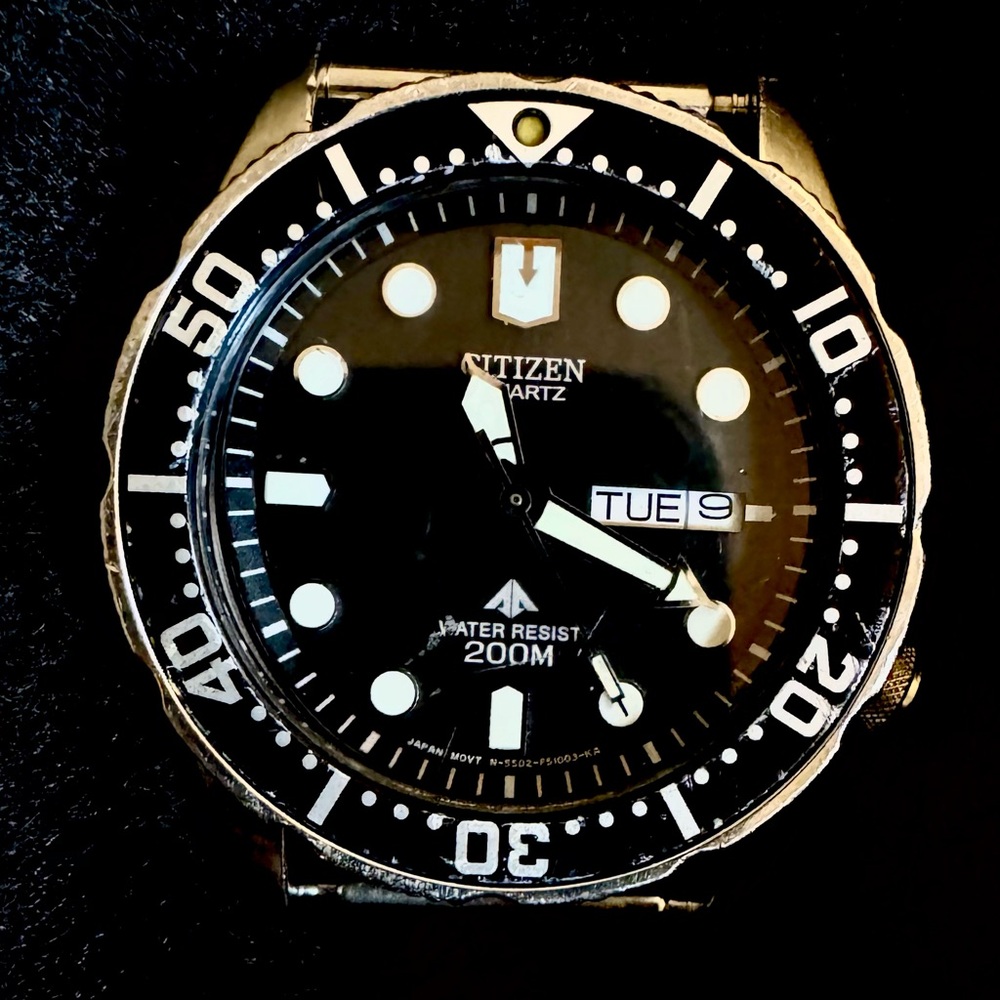 CITIZEN quartz PROMASTER watch. Water resistant to 200M. Serial No. 290379